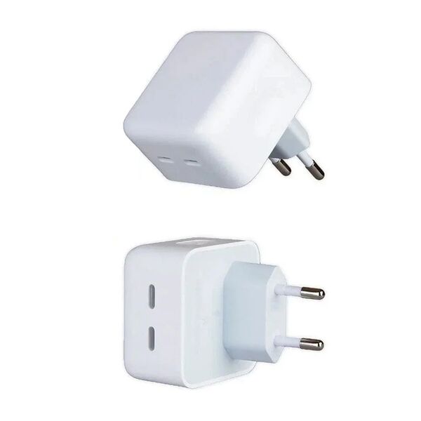Зарядное устройство Apple 2USB-C+2USB/LED lights 50W + кабель EU Белый (копия)