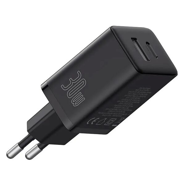 Зарядное устройство Baseus Cube Fast Charger USB-C+USB 30W Черный