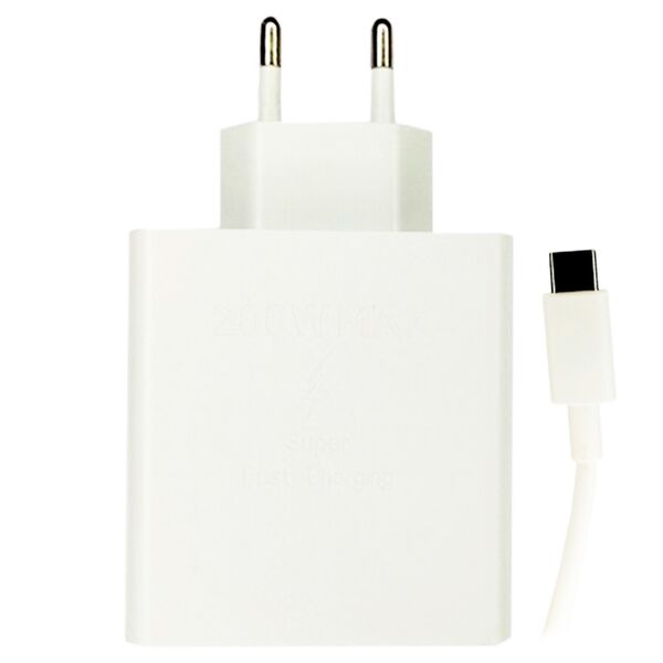Зарядное устройство 200W USB-C+USB + кабель Type-C Белый