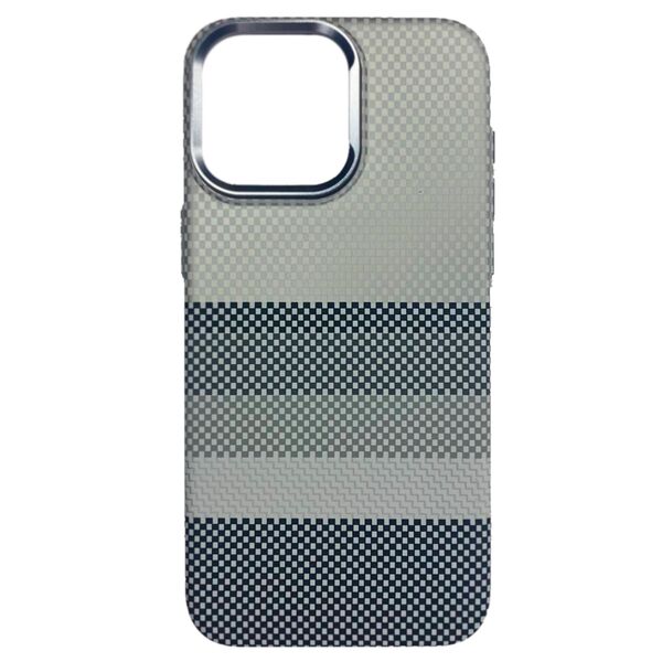 Чехол для iPhone 16 Pro Max накладка FreeAir принт Полосы Magsafe Серый