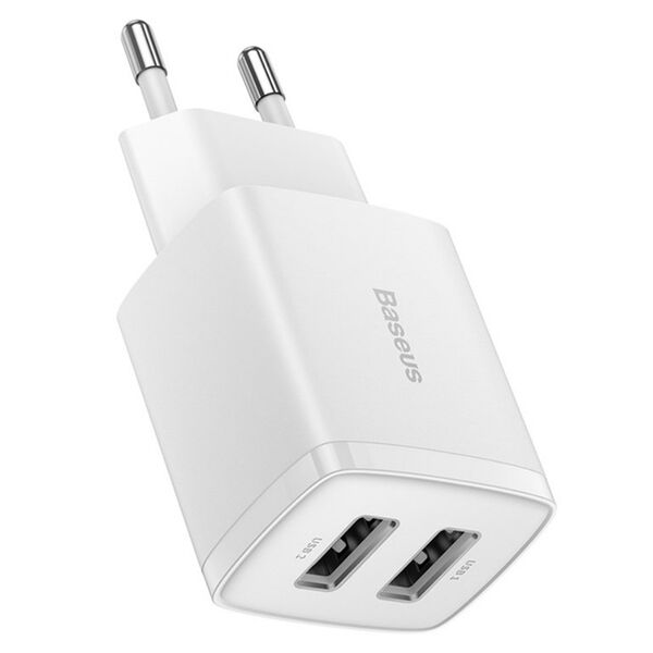 Зарядное устройство Baseus Compact 10.5W 2USB Белый