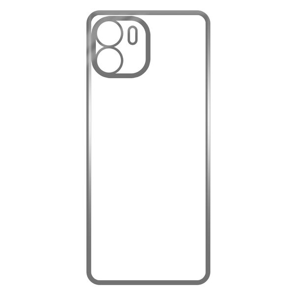 Чехол Xiaomi Redmi A1 Plus/A2 Plus/Poco C51 накладка с цветными бортиками Серебряный