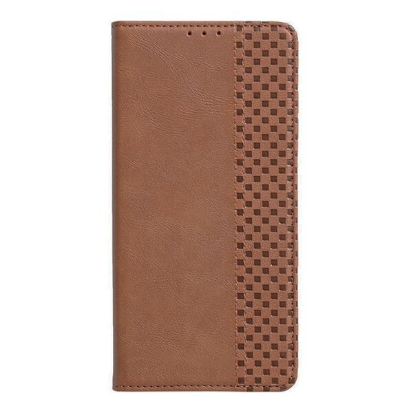 Чехол Xiaomi POCO X4 Pro 5G книжка кожзам строчка Коричневый