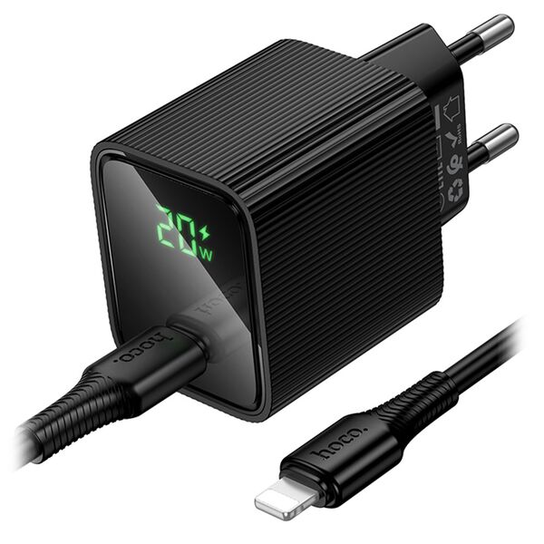 Зарядное устройство Hoco CS82A 20W USB-C + кабель Type-C/Lightning Черный