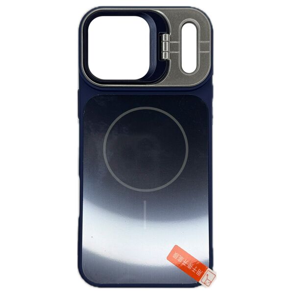 Чехол для iPhone 17 Pro Max накладка Knit камера-подставка Темно-синий