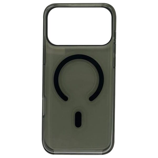 Чехол для iPhone 17 Pro Max накладка MagSafe силиконовый Прозрачно-черный