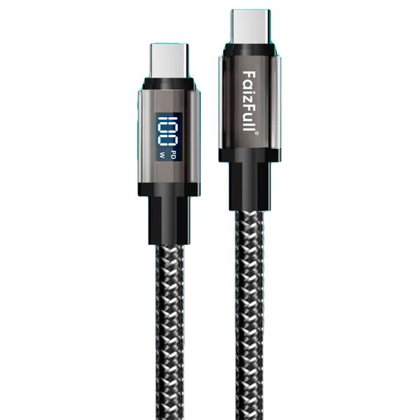 Кабель Type-C/Type-C FaizFull FR192 100W 2м Черный