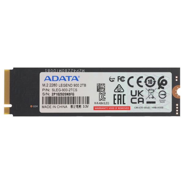 Накопитель SSD Adata LEGEND 900 2Tb SLEG-900-1TCS M.2 gen4"