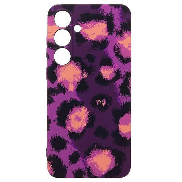 Чехол Samsung S25/S24 накладка Luxo Creative Леопард фиолетовый