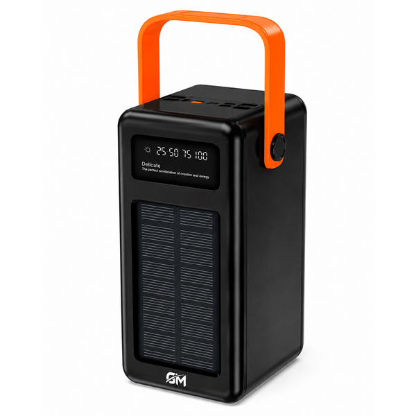 Внешний аккумулятор GM 100 000 mAh GP16 + солнечная батарея + кабели Черный