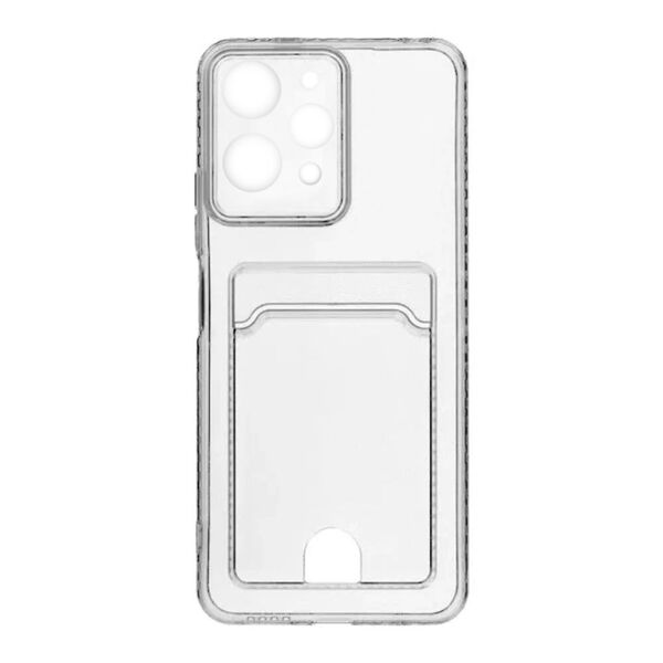 Чехол Xiaomi Redmi 12 4G накладка силиконовый с визитницей Прозрачный