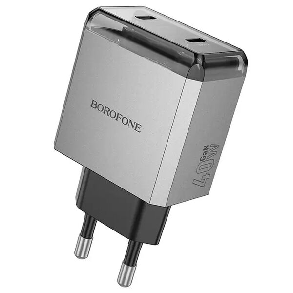 Зарядное устройство Borofone BN21 40W 2USB-C Серый