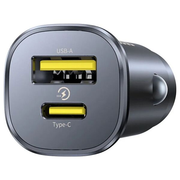 Автомобильное зарядное устройство Baseus C00072300123-00 USB+USB-C 30W Черный