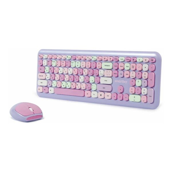 Клавиатура + мышь Smartbuy One 666395 беспроводная Сиреневый