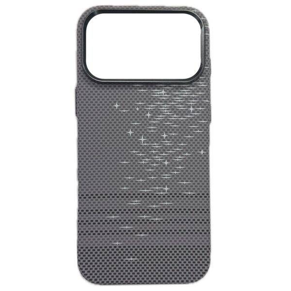 Чехол для iPhone 17 Pro Max накладка MOSBROS принт Звезды MagSafe Серый