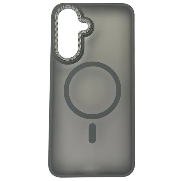 Чехол Samsung A36/A56 накладка MagSafe матовый с цветными бортиками Luxe Серый