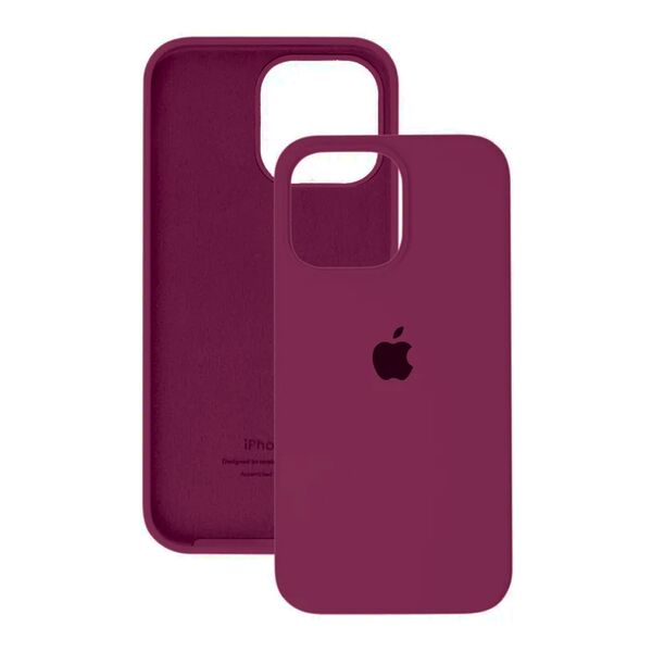 Чехол для iPhone 14 Pro Max накладка Silicone Case Бордовый