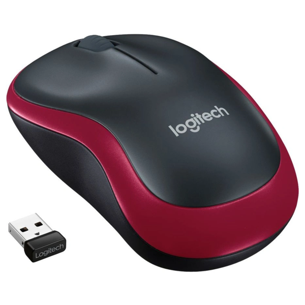 Мышь Logitech M185 беспроводная Красный