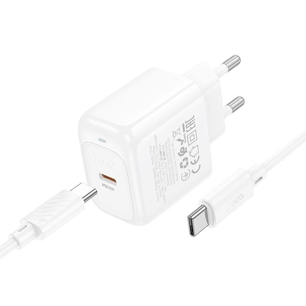 Зарядное устройство Hoco CS53A 25W USB-C + кабель Type-C/Type-C Белый