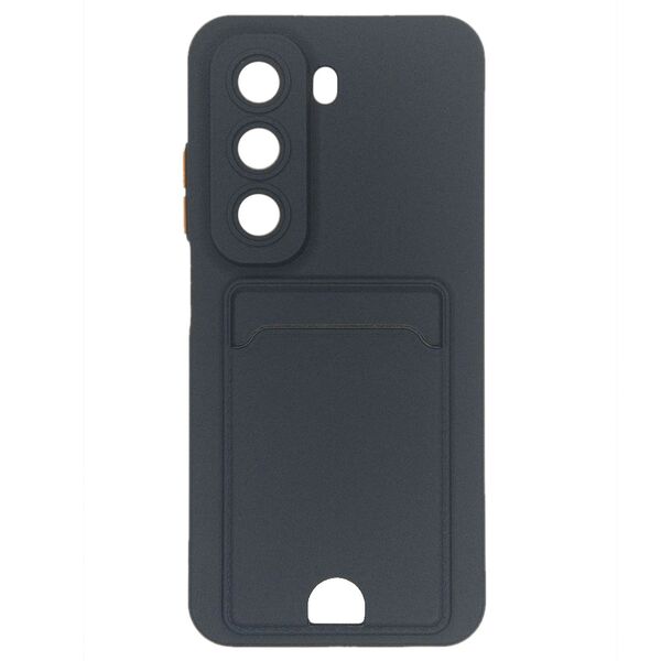 Чехол Infinix Hot 50 5G накладка с визитницей Темно-синий