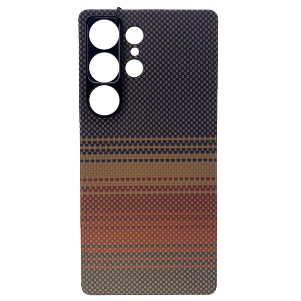 Чехол Samsung S25 Ultra накладка Keephone KEVLAR Sunset Коричневый