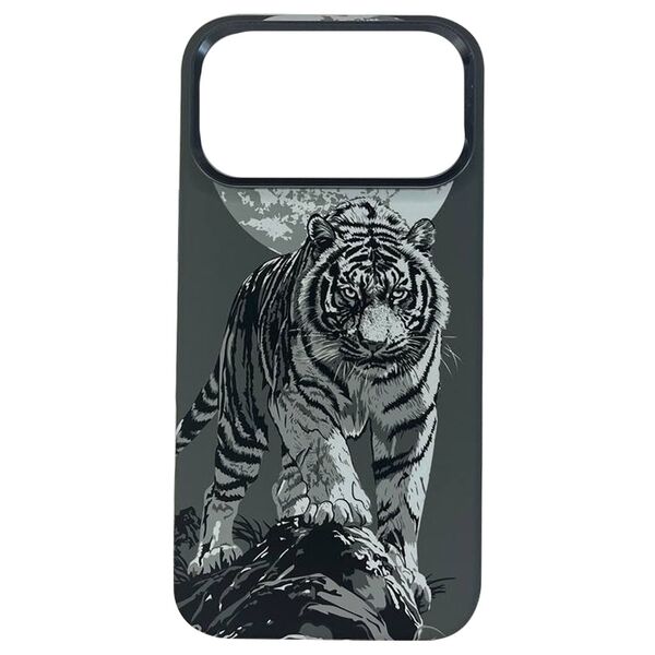 Чехол для iPhone 17 Pro Max накладка MagSafe FreeAir тигр Серый