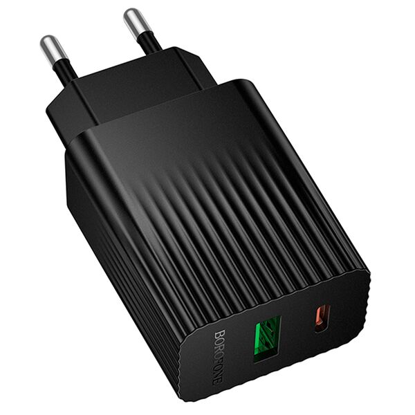 Зарядное устройство Borofone BAS74A 20W USB-C+USB Черный