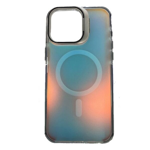 Чехол для iPhone 15 Pro накладка SkyArmor RAINBOW MagSafe камера-подставка Черный