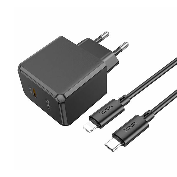 Зарядное устройство Hoco CS13A 20W USB-C+ кабель Type-C/Type-C Черный