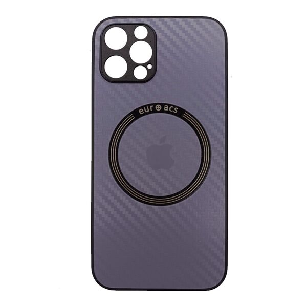 Чехол для iPhone 12 Pro MagSafe Carbon накладка Сиреневый