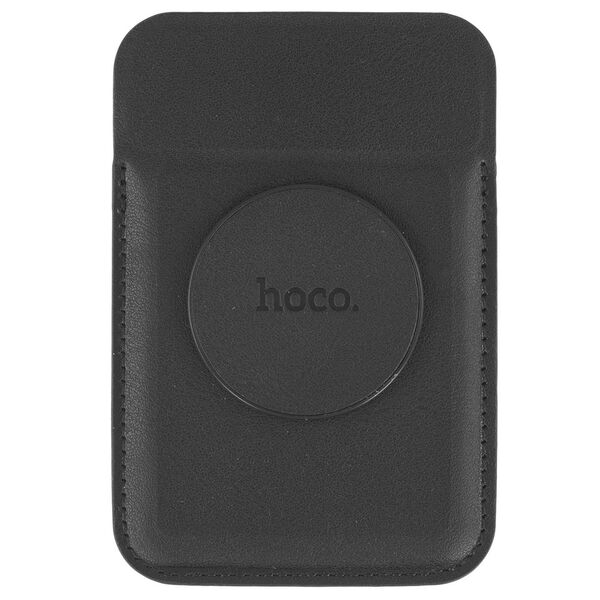 Держатель магнитный Hoco GT6 с визитницей Черный