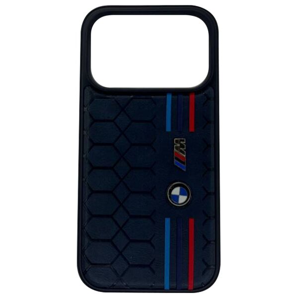 Чехол для iPhone 17 Pro накладка кожа BMW Синий