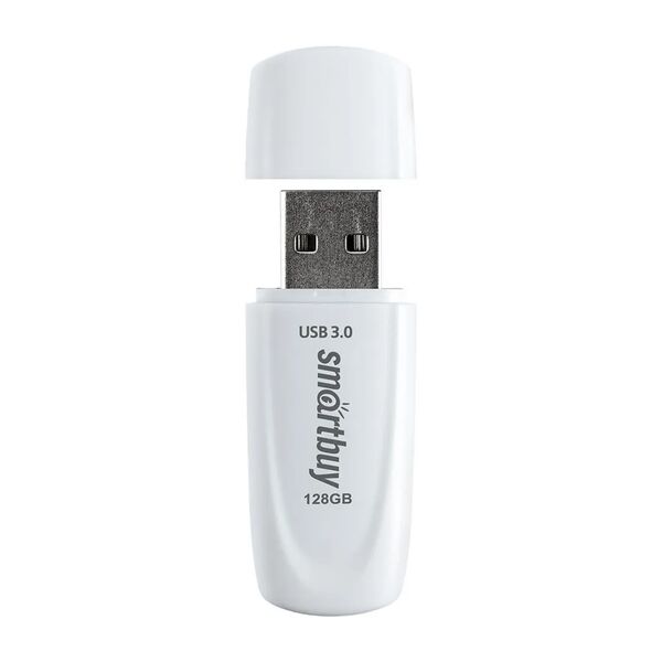 Флеш память USB 128Gb Smart Buy Scout Белый