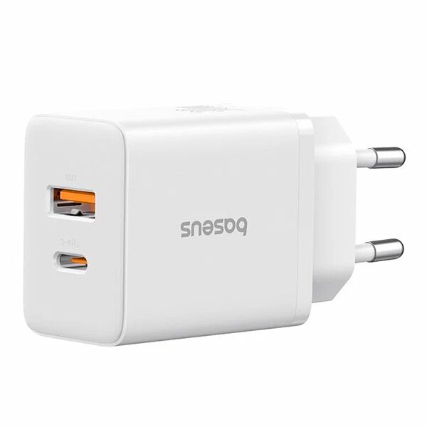 Зарядное устройство Baseus Cube Fast Charger USB-C+USB 30W Белый