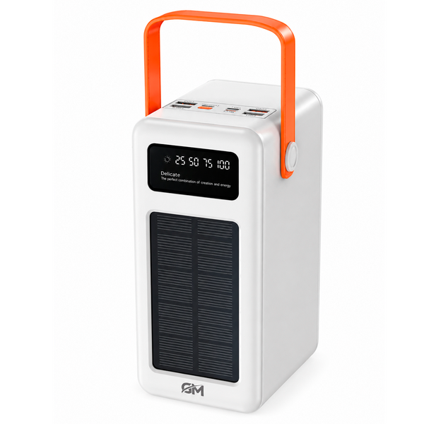 Внешний аккумулятор GM 150 000 mAh GP18 + солнечная батарея + кабели Белый