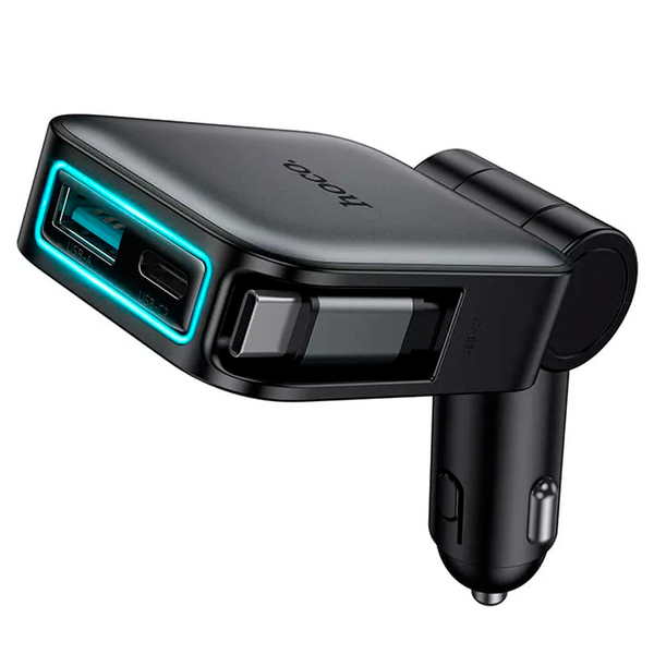 Автомобильное зарядное устройство Hoco Z67 45W USB-C+USB Черный