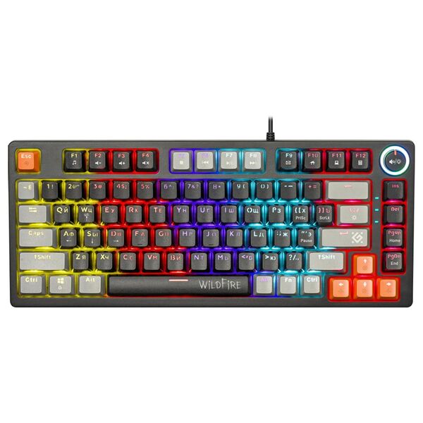 Клавиатура Defender Wildfire GK-213 проводная Черный/Серый