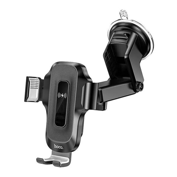 Автодержатель с беспроводной зарядкой Hoco HW3 Черный