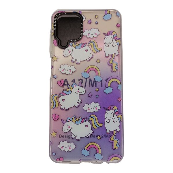 Чехол Samsung A22/M22 накладка силиконовый прозрачный Casetify Unicorn