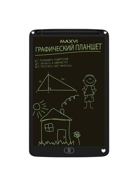 Планшет для заметок и рисования LCD Maxvi MGT-03 Черный