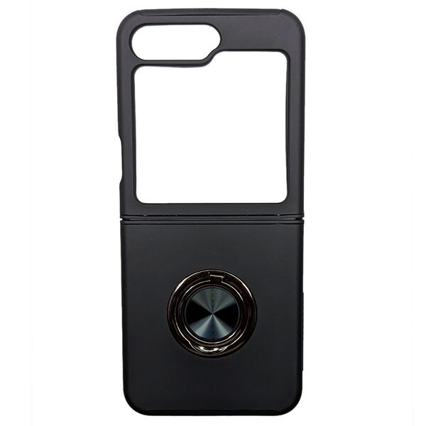 Чехол Samsung Z Flip 6 накладка Armor с кольцом-держателем Черный