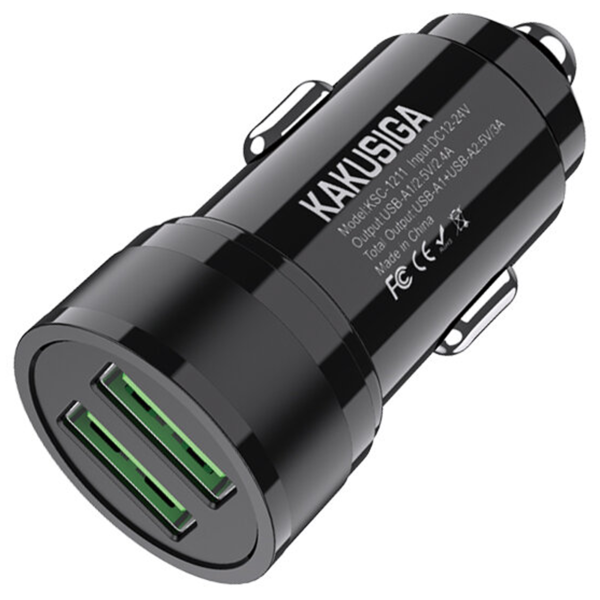 Автомобильное зарядное устройство Kakusiga KSC-1211 2USB 12W Черный
