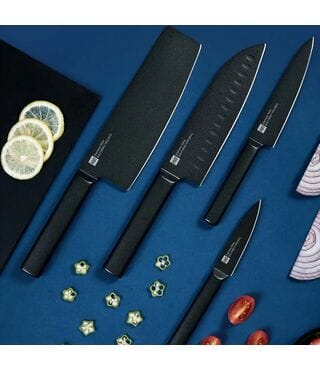 Набор ножей с подставкой Xiaomi HuoHou Heat Cool Black Non-stick Knife Set 5 in 1 (HU0076)