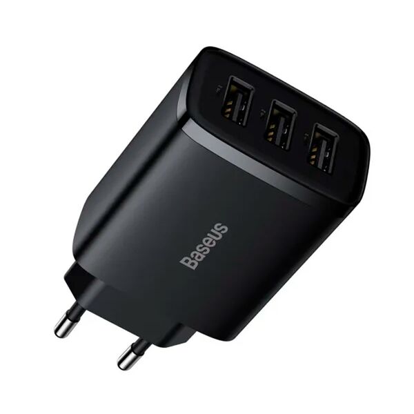 Зарядное устройство Baseus Compact 17W 3USB Черный