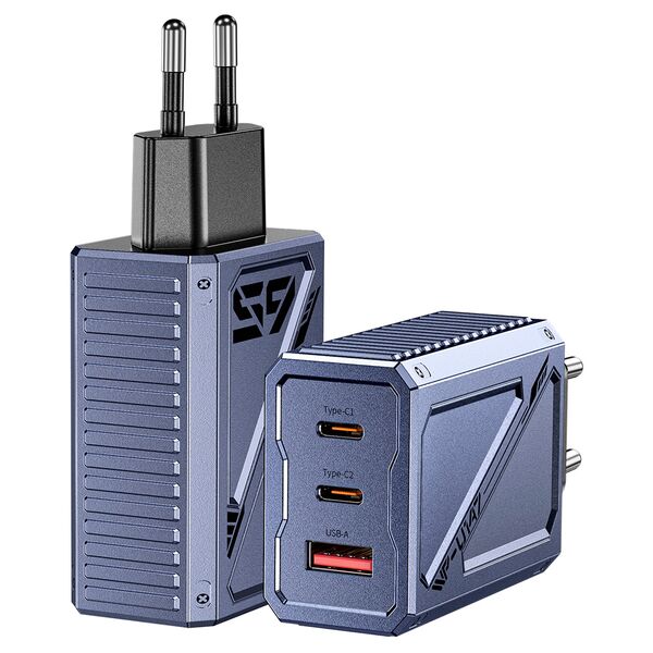 Зарядное устройство WEKOME WP-U147 GaN 65W 2USB-C Черный