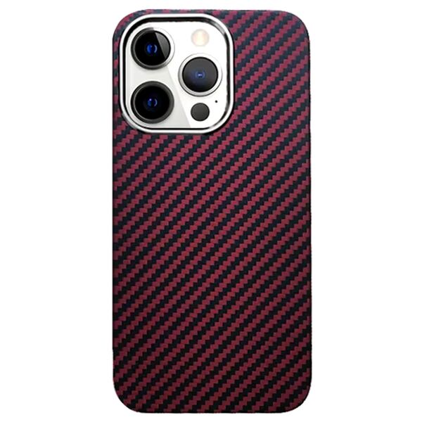 Чехол для iPhone 16 Pro накладка K-DOO KEVLAR Черный/Красный