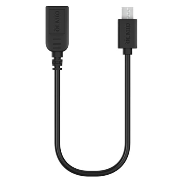 Переходник Micro USB/OTG Olmio 15 см One-The-Go Черный