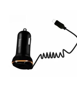 Автомобильное зарядное устройство micro USB Hoco Z14 + Lightning 3.4А Черный