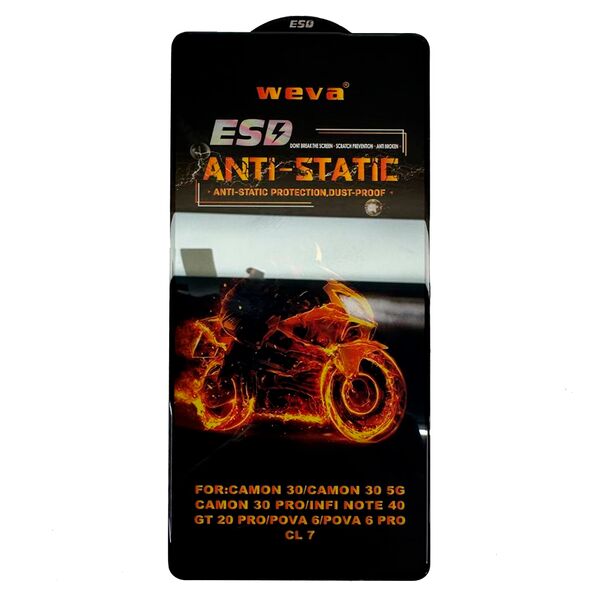 Защитное стекло Tecno Pova 7 Neo/6 Neo Weva Черный