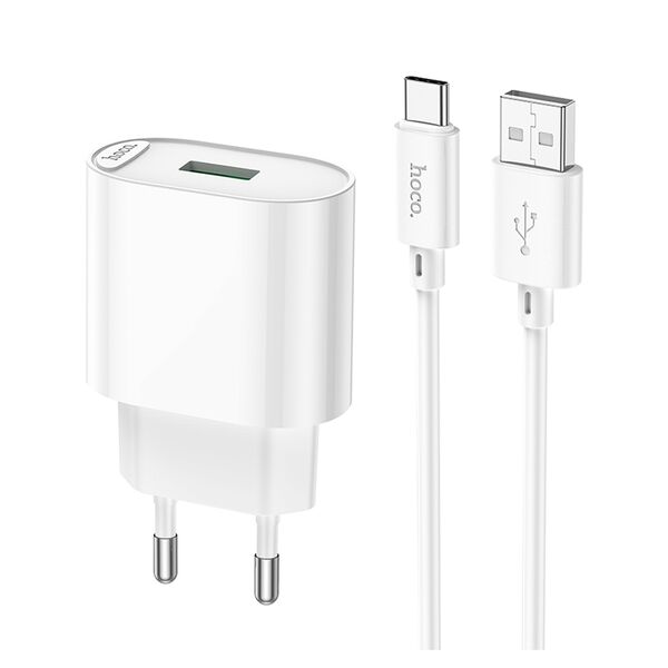 Зарядное устройство Hoco C109A 18W USB + кабель Micro USB Белый